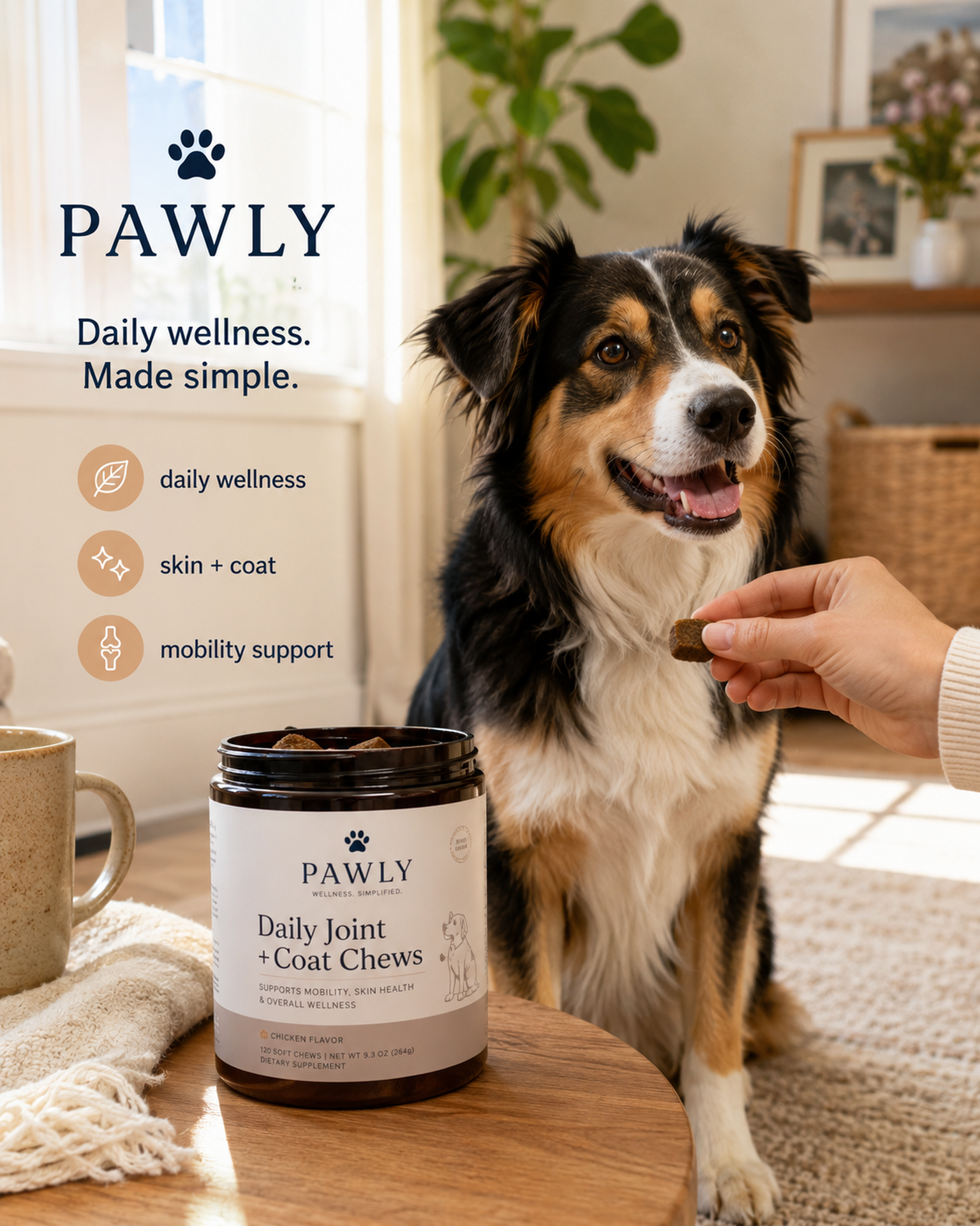 PAWLY pet wellness chews ad case study